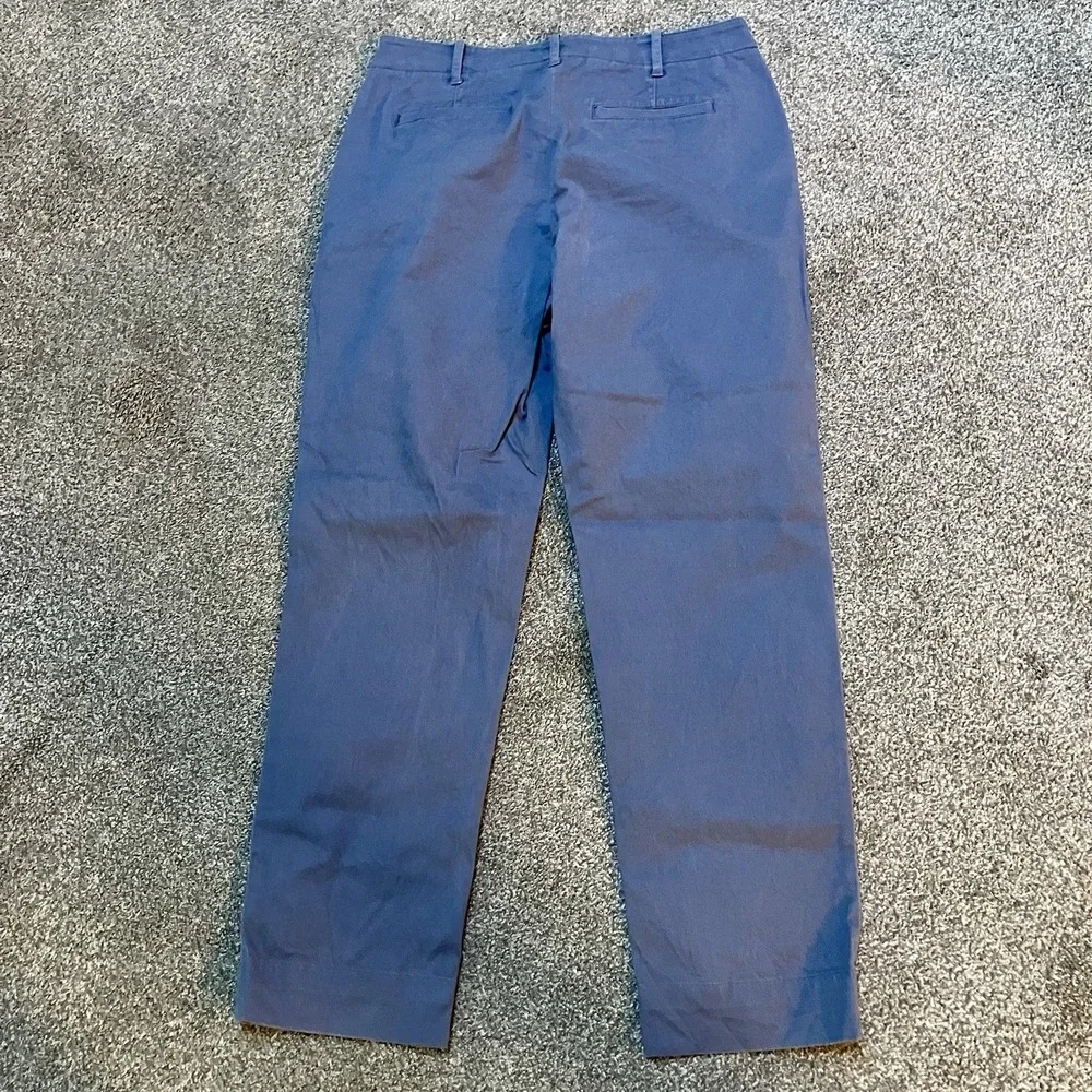 Brooks Brothers Women's Chino Pants‎ Size 8 Trousers Blue Cotton Blend Preppy